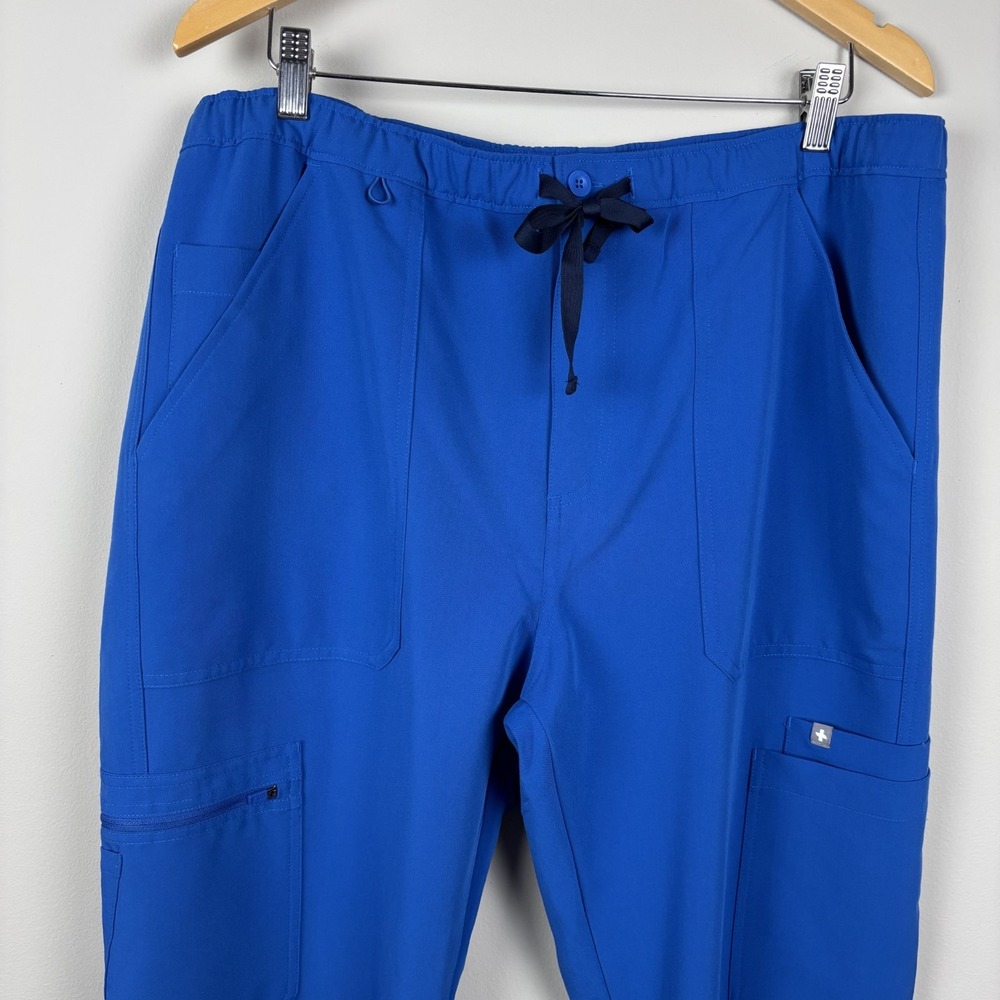 NEW Figs Cairo Cargo Scrub Pants Mens XL Blue Straight Leg Stretch Medical Nurse - Picture 5 of 14